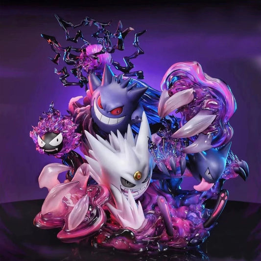 Pokemon Genger Family Figure detail view for anime room decor and desk setup styling