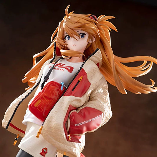 Evangelion EVA Asuka Langley Soryu Squatting Pose Figure Anime Girl Model Collectible Gift anime collectible main product ima