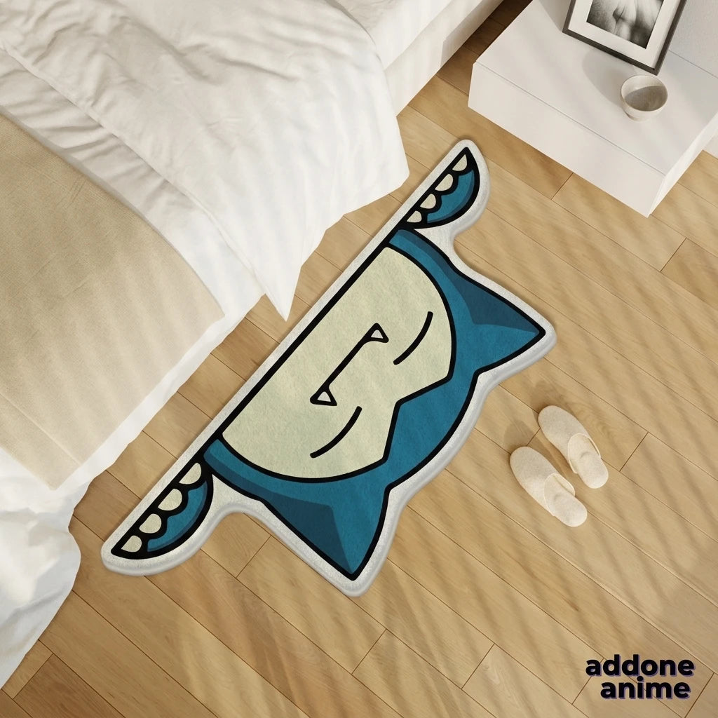 addone anime Pokemon Classic Character Shaped Area Rugs Half-Snorlax Bedside Area Rugs