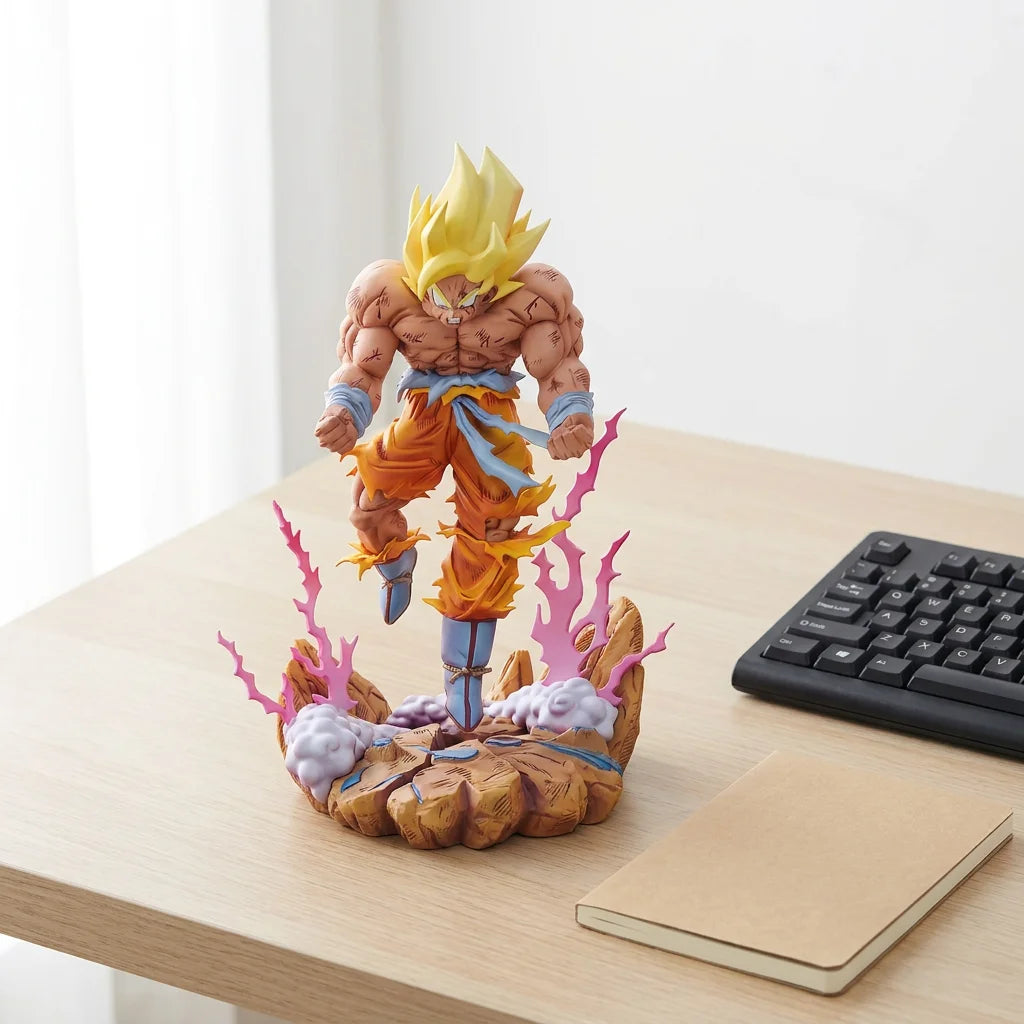 AddOne Premium Super Saiyan Display Figure desk scale reference image
