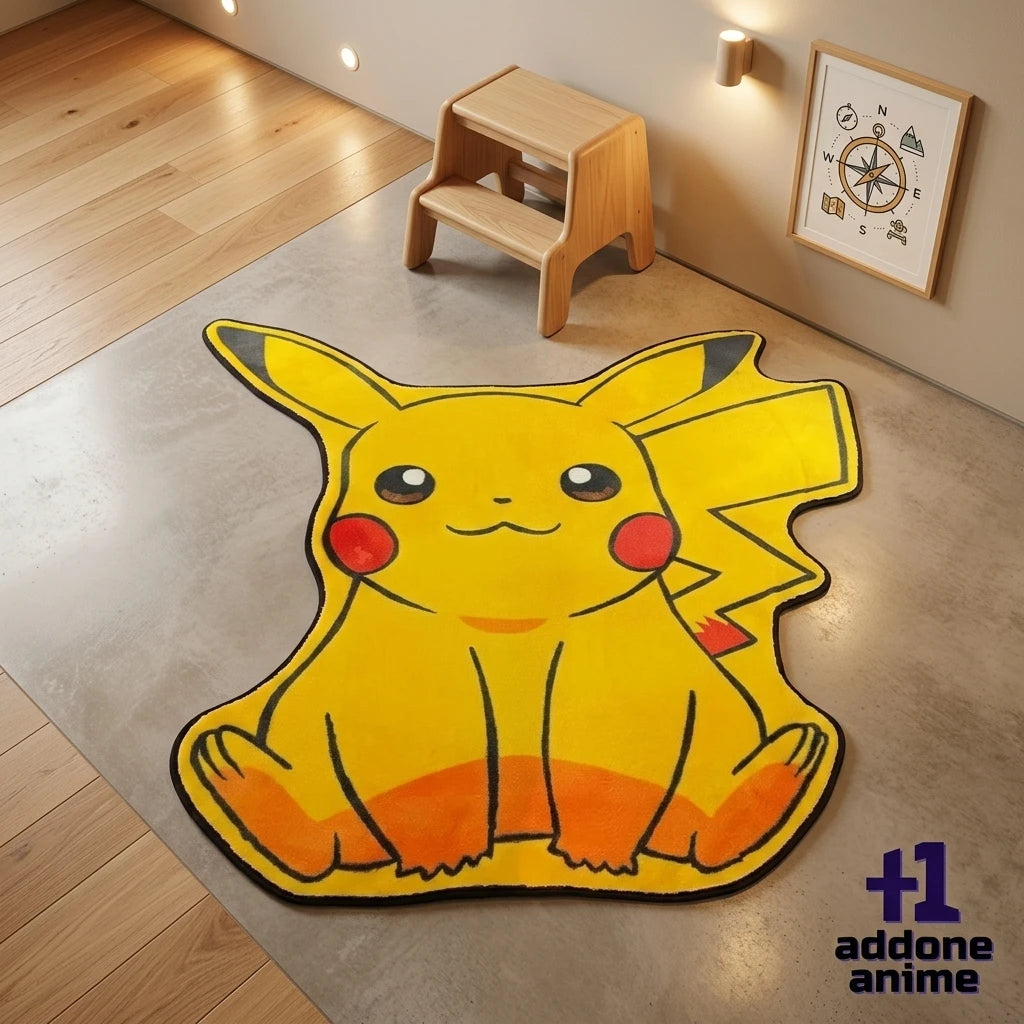 addone anime Pokemon Classic Character Shaped Area Rugs Pikachu Area Rugs