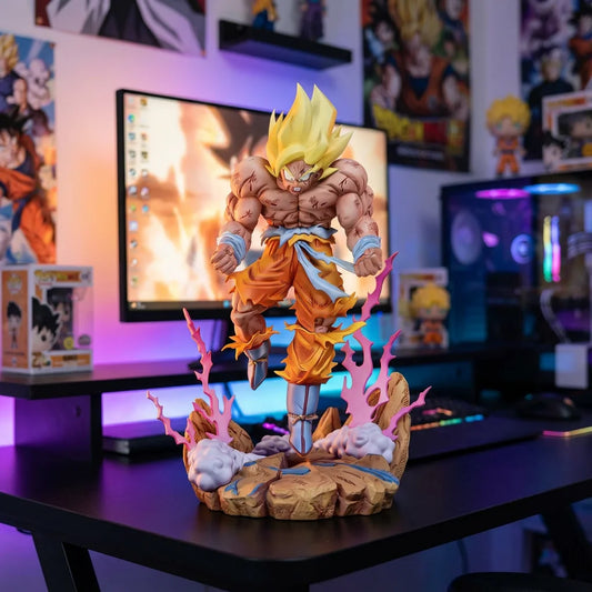 AddOne Premium Super Saiyan Display Figure premium anime room lifestyle image