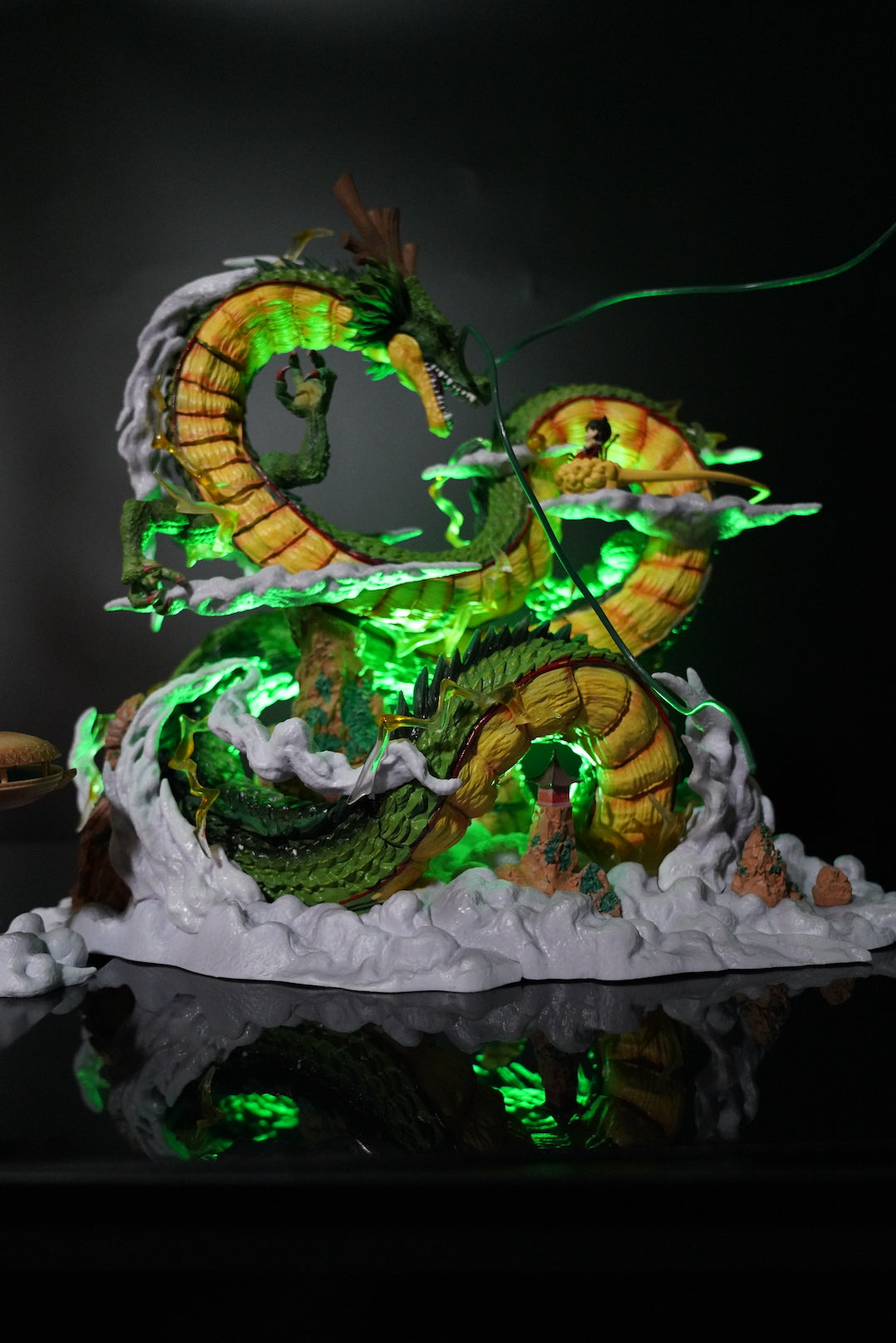Dragon Ball Z Shenron Eternal Dragon Statue - Featuring Kid Goku on Flying Nimbus - Premiu anime collectible detail view 4
