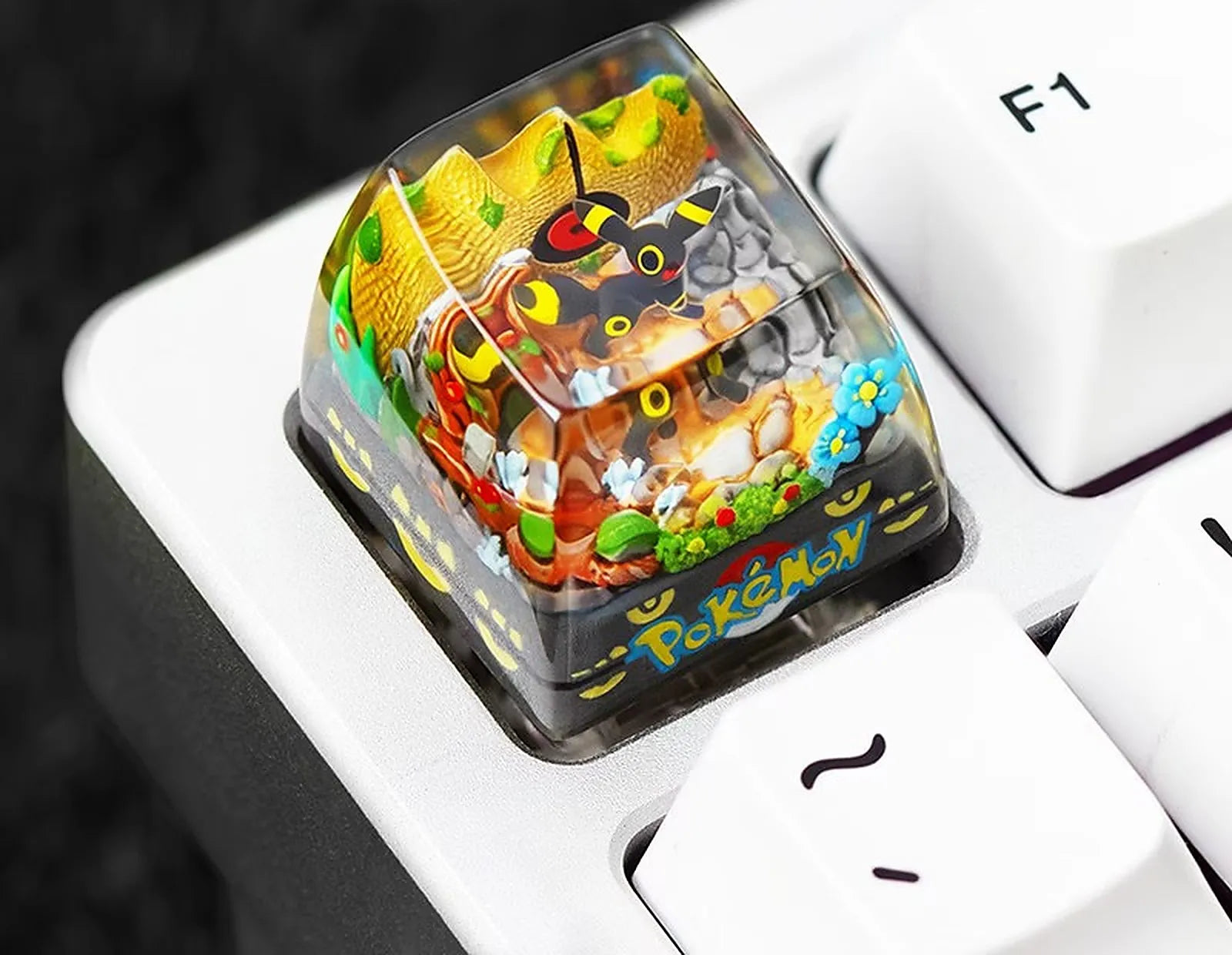 addone anime Handmade Pokémon Resin Artisan Keycap - Custom Mechanical Keyboard Caps Umbreon Artisan Keycap