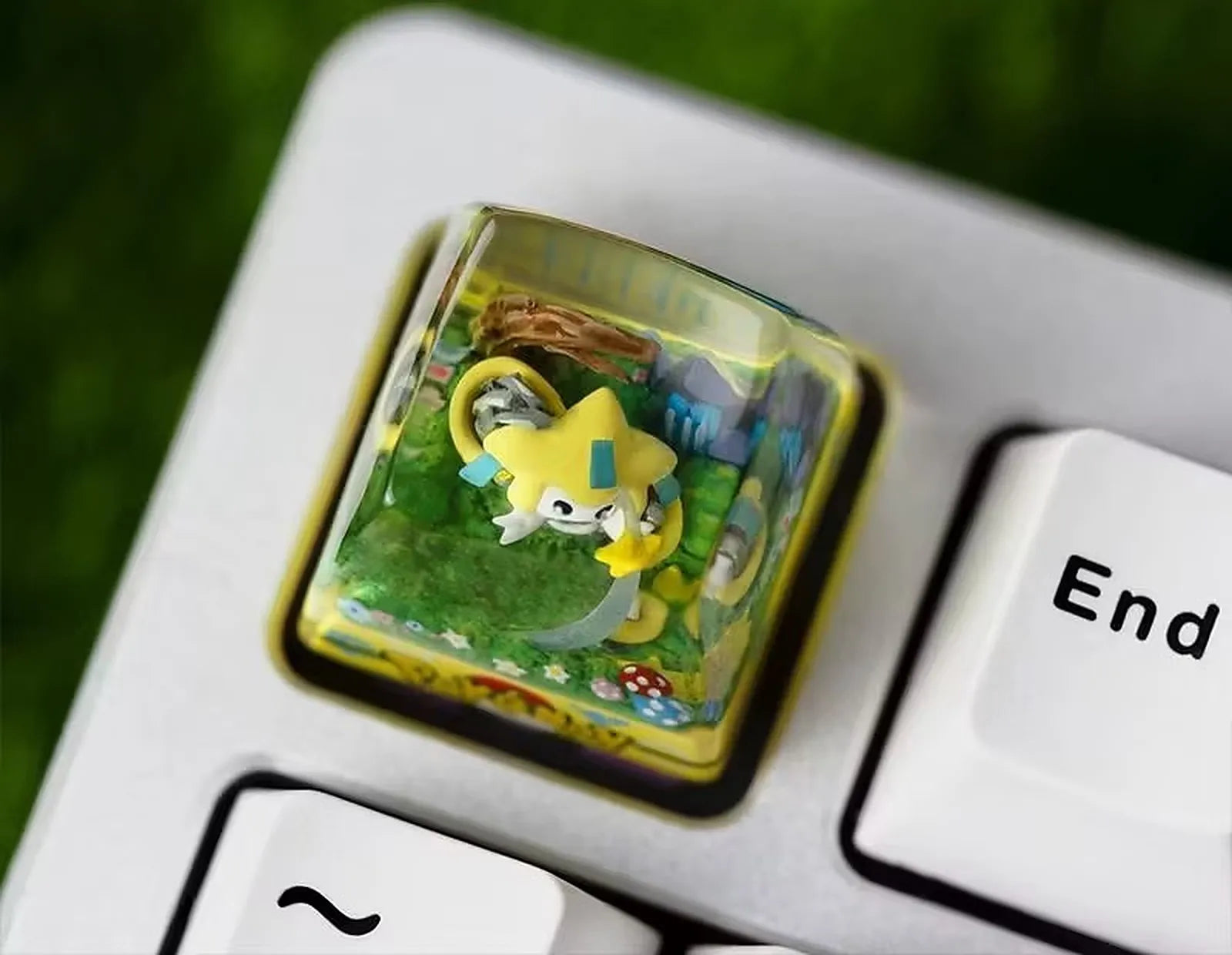 addone anime Handmade Pokémon Resin Artisan Keycap - Custom Mechanical Keyboard Caps Jirachi Artisan Keycap