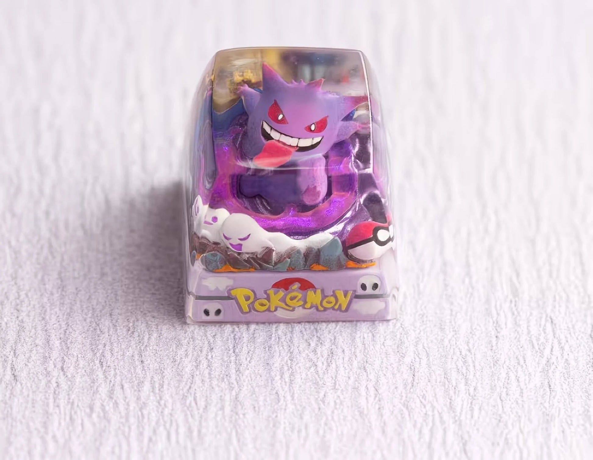 addone anime Handmade Pokémon Resin Artisan Keycap - Custom Mechanical Keyboard Caps Gengar Artisan Keycap