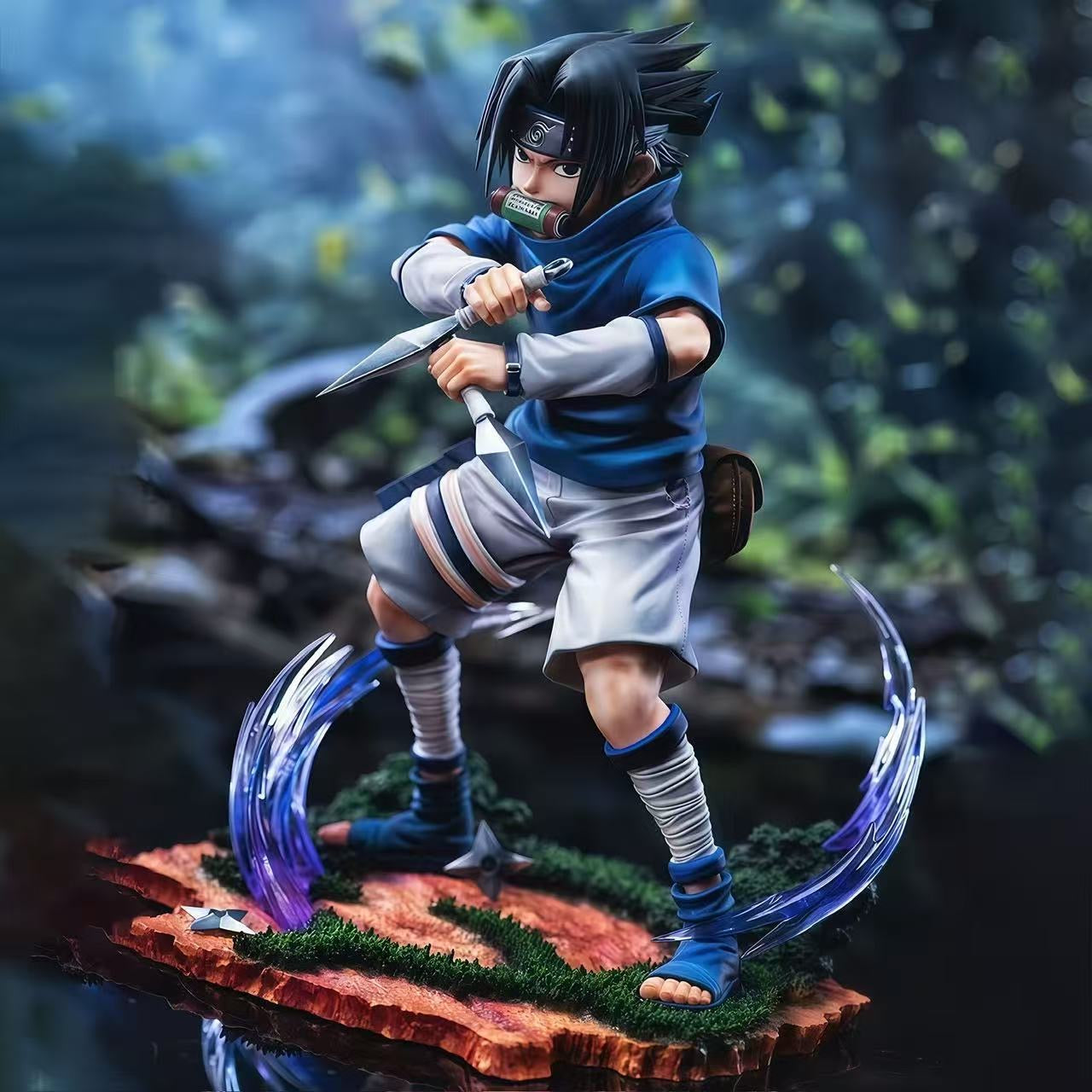 Sasuke Uchiha The Avengers Awakening 19cm Premium Statue - Iconic Battle Version anime-inspired room upgrade piece for gaming setup decor