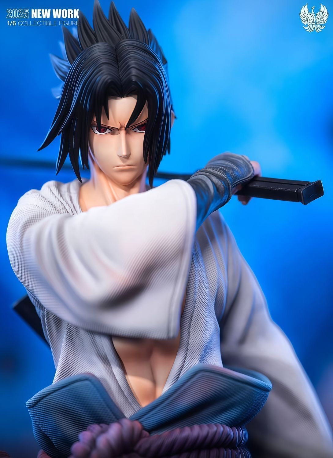 Sasuke Uchiha Avengers Resolve 36cm Premium Resin Statue - Iconic Standing Pose Masterpiece collectible display angle for high-end anime shelf styling