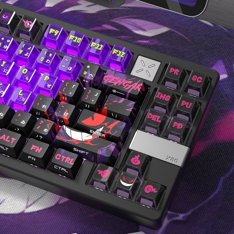 Gengar Ghost Anime Side-Lit Keycap Set – 122-Key PBT PC Translucent Keycaps for Mechanical anime product detail image 7