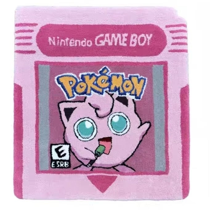 addone anime Retro Game Boy Cartridge Pokemon Area Rugs Jigglypuff Area Rugs