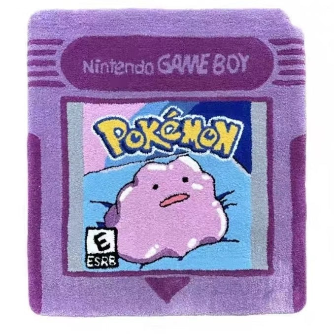 addone anime Retro Game Boy Cartridge Pokemon Area Rugs Ditto Area Rugs
