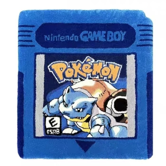 addone anime Retro Game Boy Cartridge Pokemon Area Rugs Blastoise Area Rugs