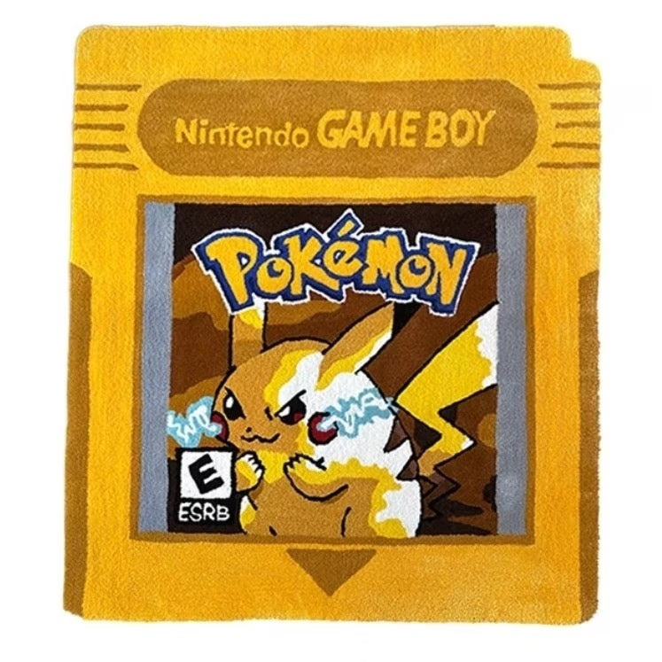 addone anime Retro Game Boy Cartridge Pokemon Area Rugs Pikachu Area Rugs