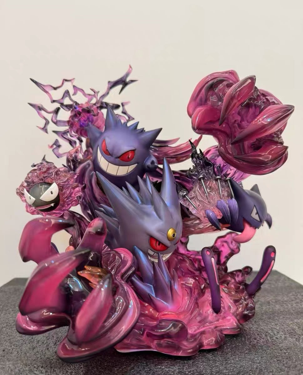 Pokemon Genger Family Figure anime-inspired room upgrade piece for gaming setup decor