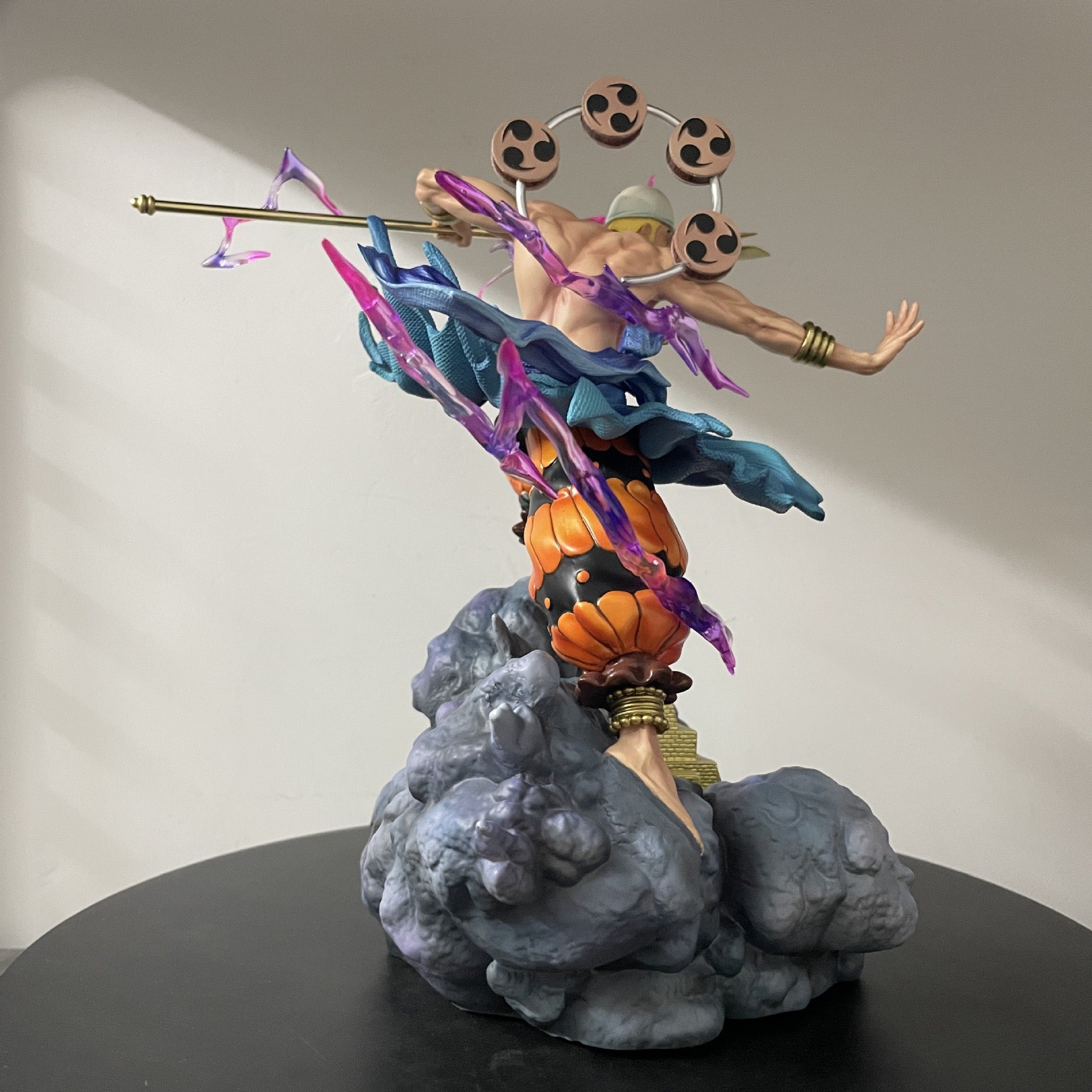 One Piece Enel collectible display angle for high-end anime shelf styling
