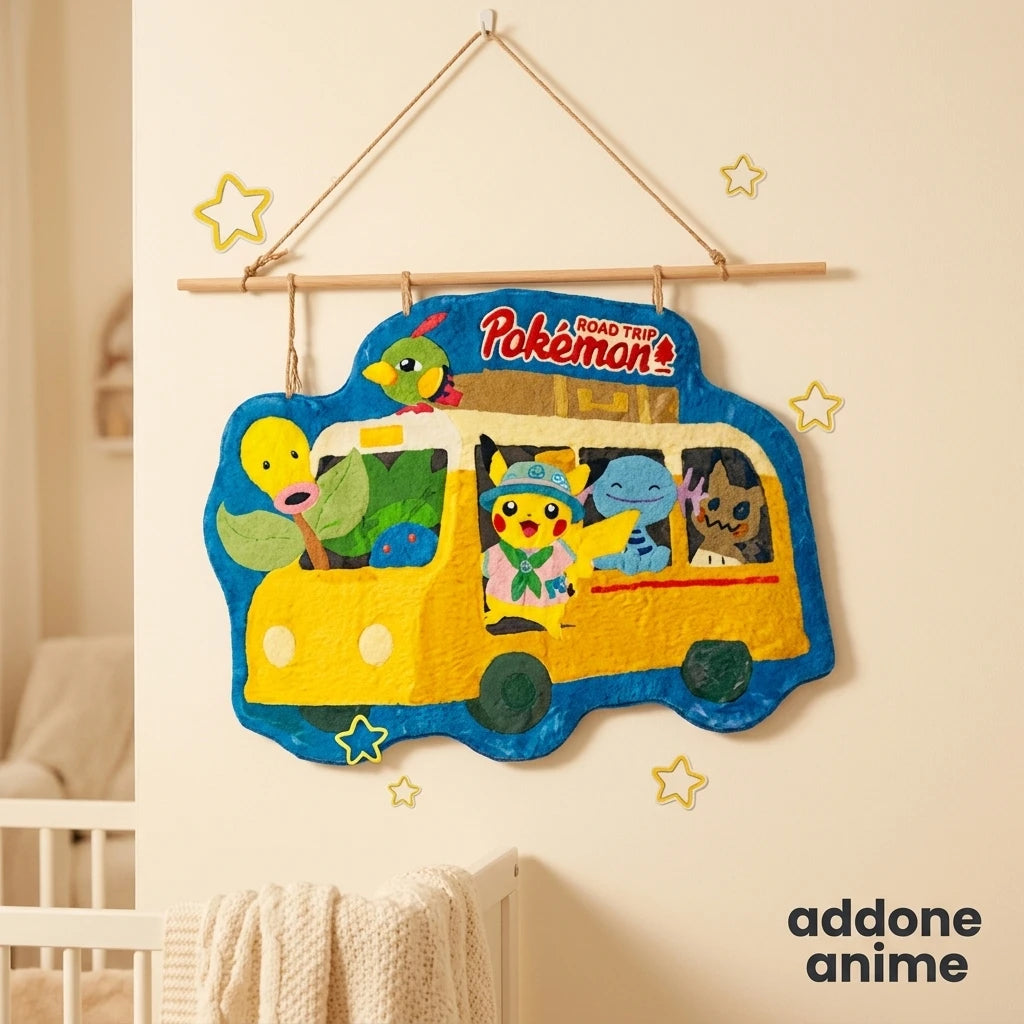 addone anime Pikachu Adventure Bus Wall Hanging Wall Decor