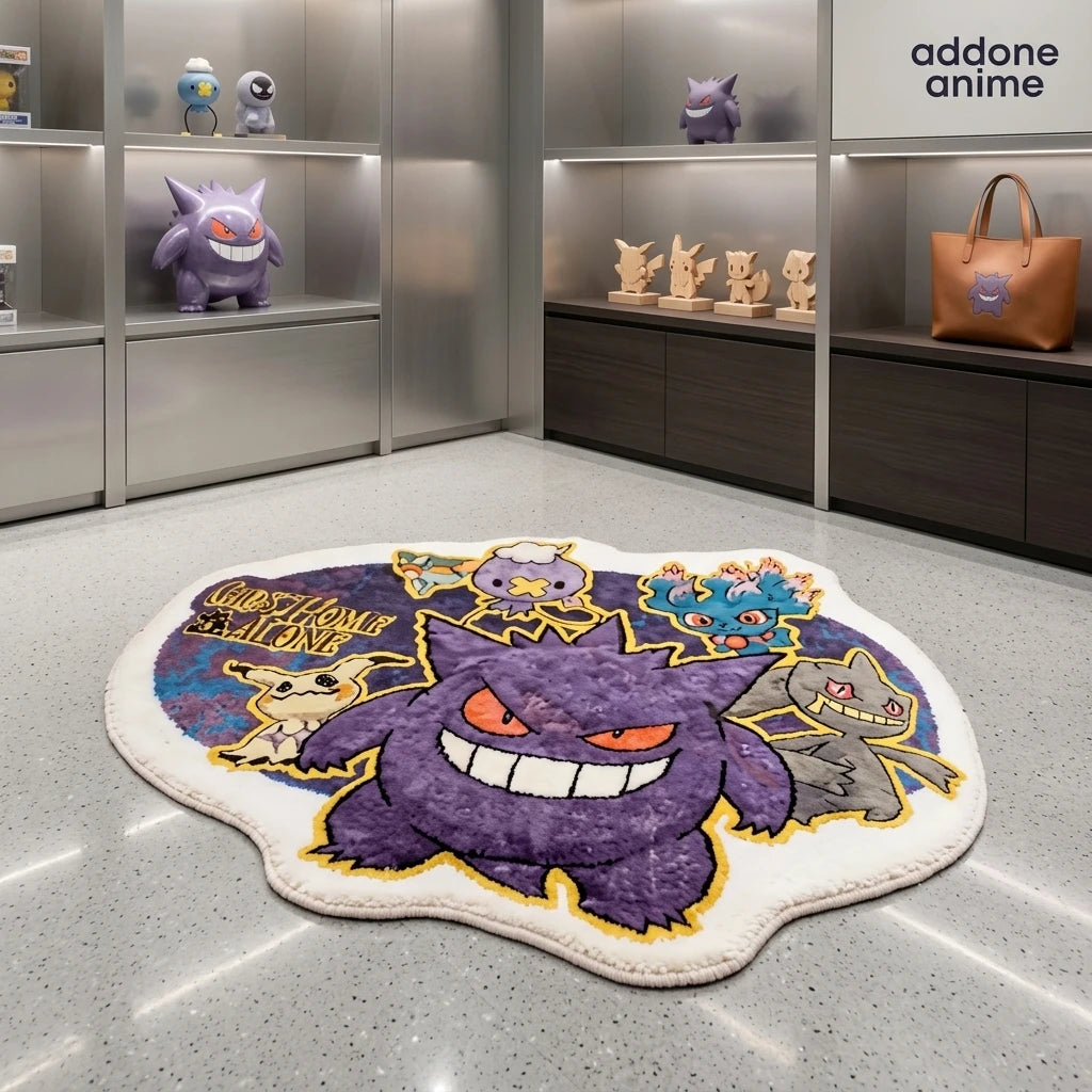addone anime Gengar Ghost Type Round Boutique Rug Area Rugs