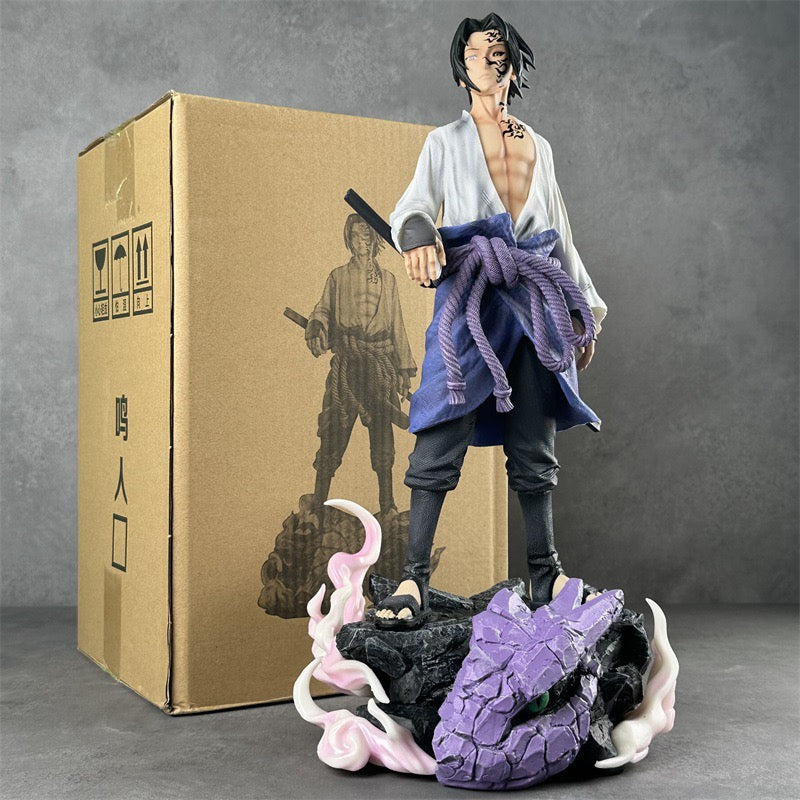 '+2 Anime Naruto Shippuden: Sasuke Uchiha Evolution Figure Collection – Akatsuki, Curse Mark & Chidori Editions