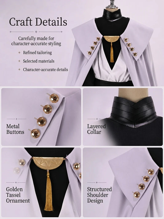 +1 Anime Qifrey Witch Hat Atelier Cosplay Costume Full Set