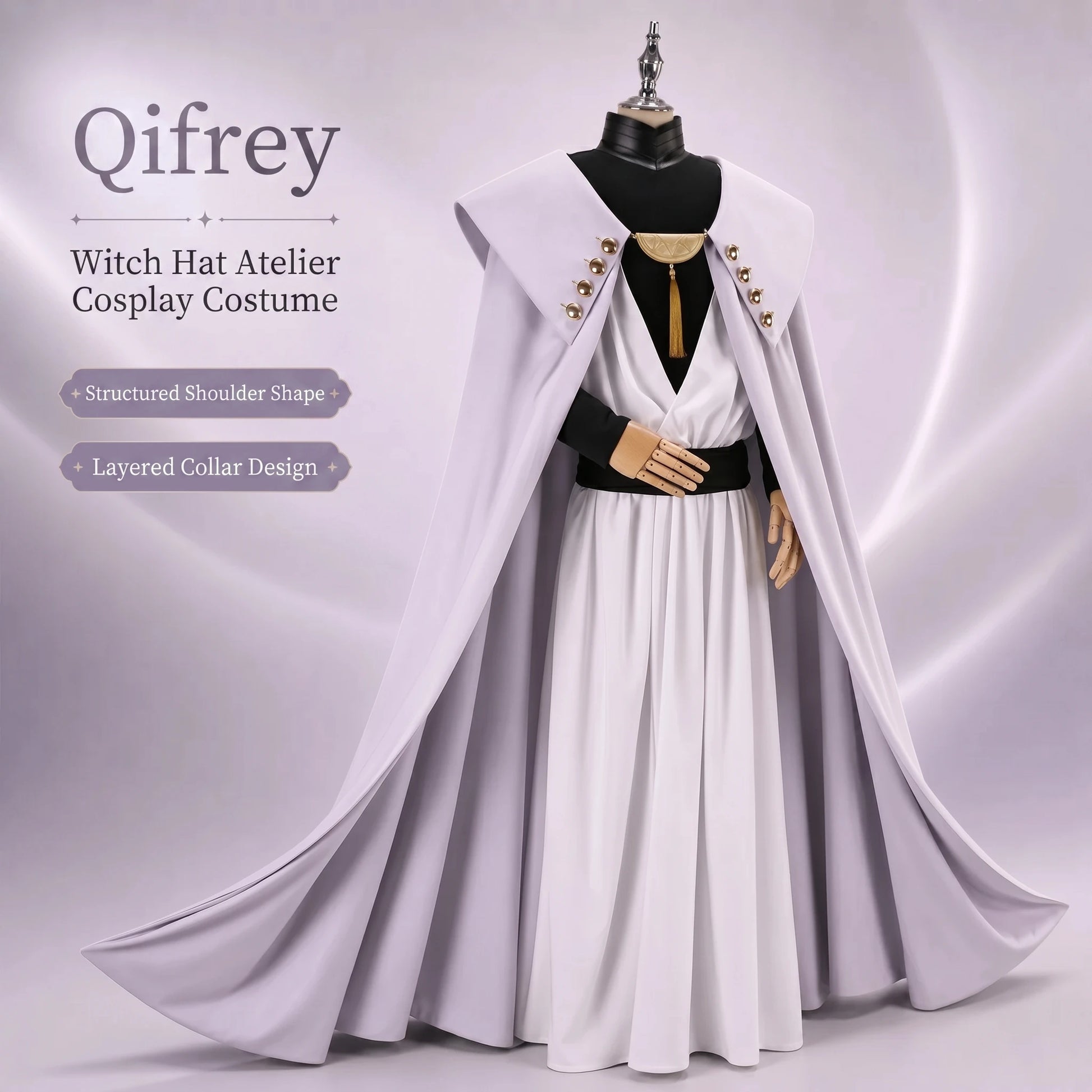 +1 Anime Qifrey Witch Hat Atelier Cosplay Costume Full Set