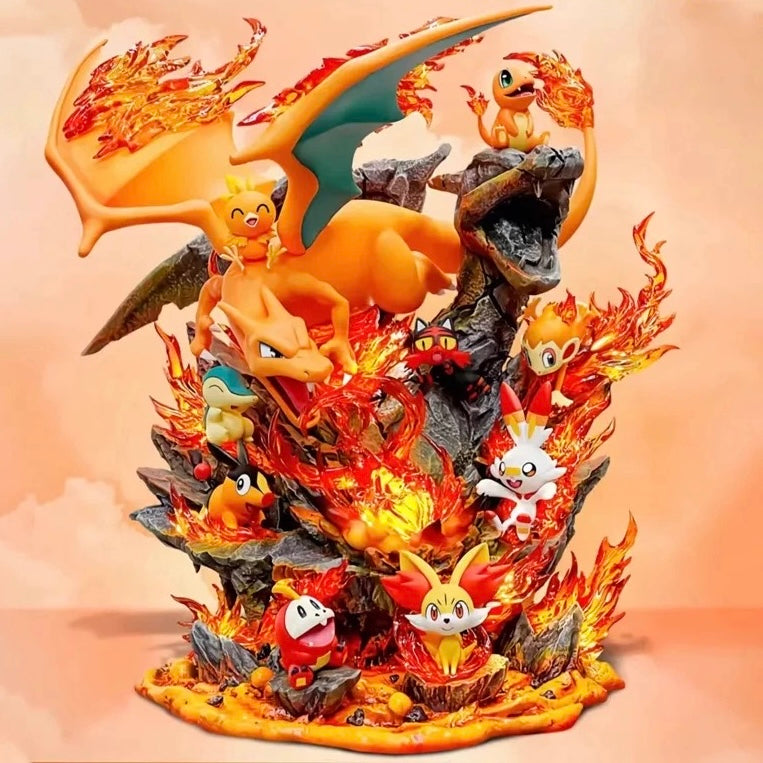 '+8 Anime The first generation Pokemon family Fire