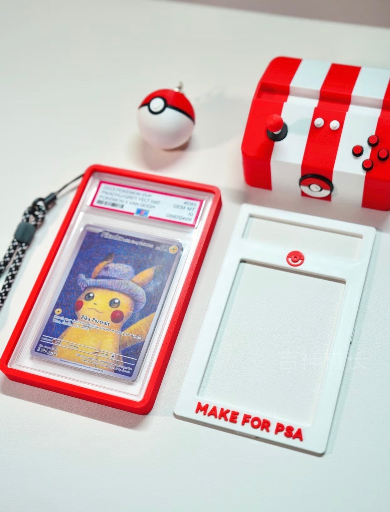 +1 Anime Ultimate Pokémon Card Display Case | Retro Gameboy & Poke Ball Style Slab Protectors for TCG Collectors